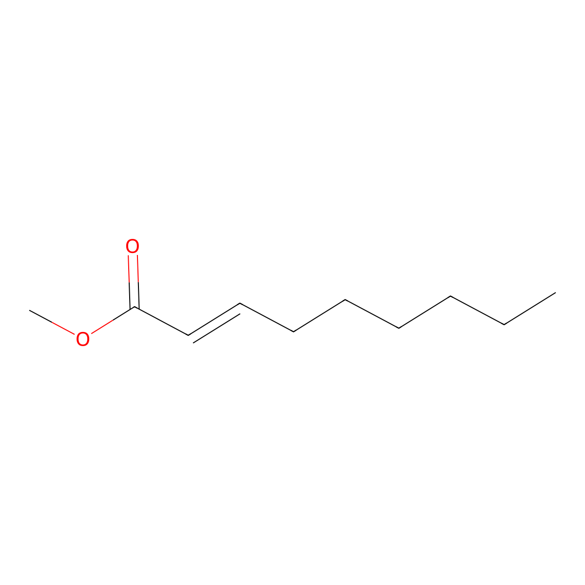 Methyl 2-nonenoate molecular structure, CAS 111-79-5