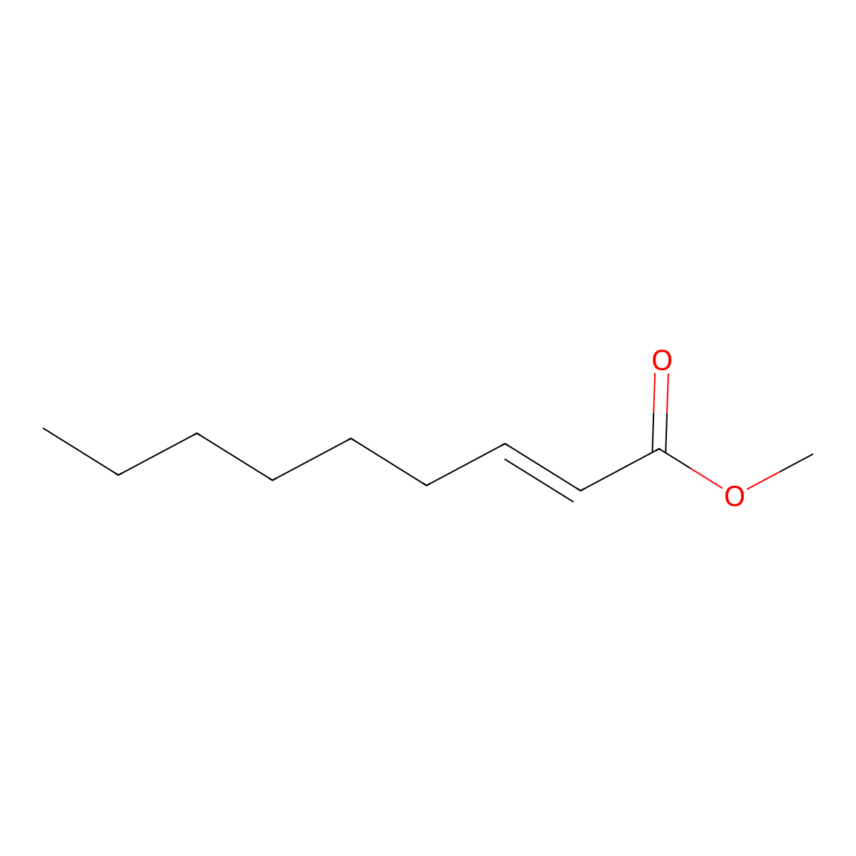 Methyl 2-nonenoate molecular structure, CAS 111-79-5