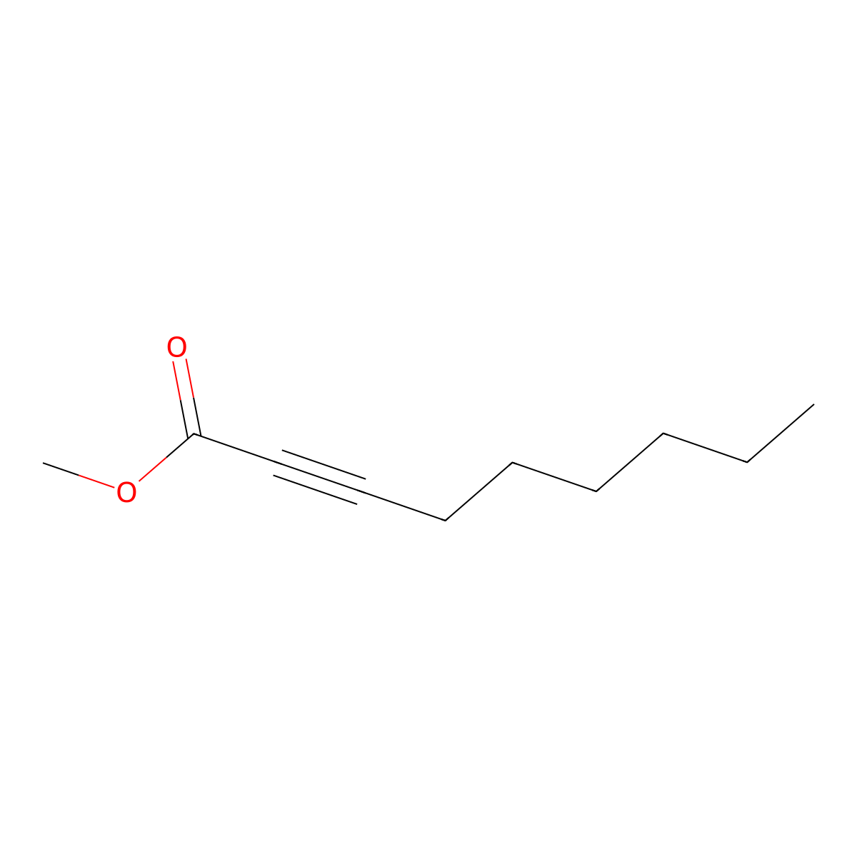 Methyl 2-nonynoate molecular structure, CAS 111-80-8