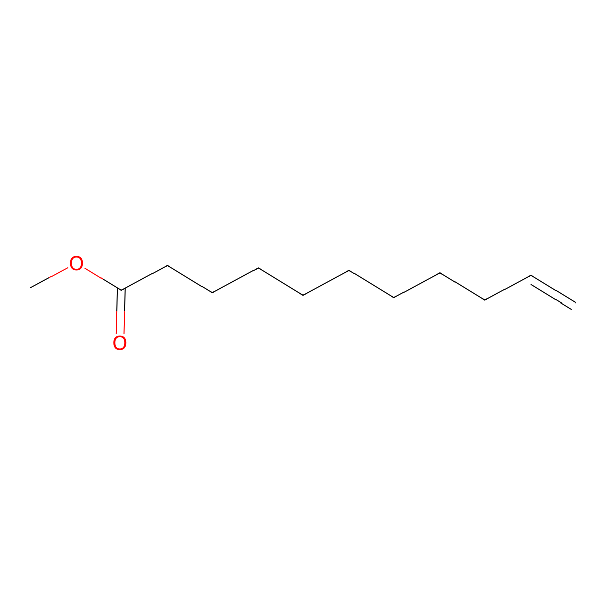 Methyl 10-undecenoate molecular structure, CAS 111-81-9
