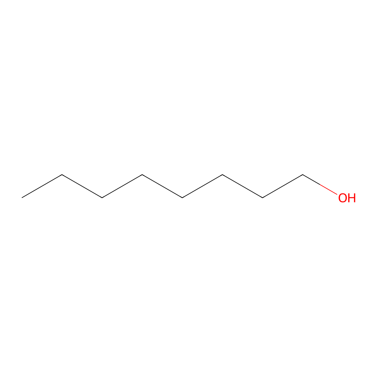 1-Octanol molecular structure, CAS 111-87-5