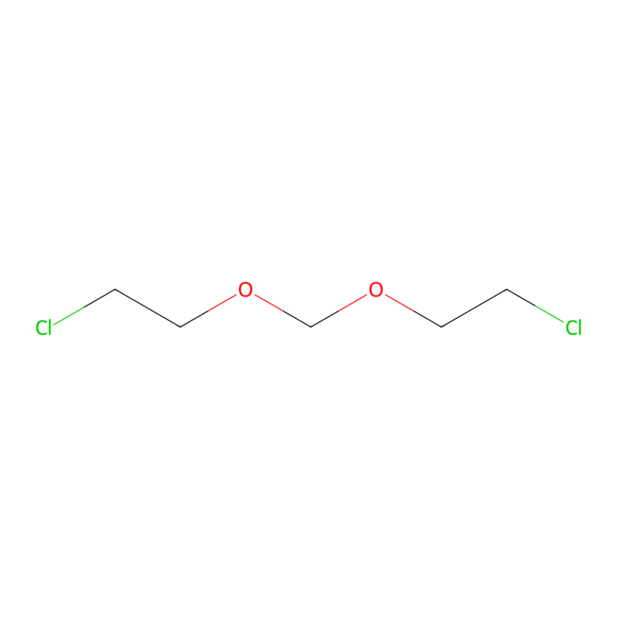 Bis(2-chloroethoxy)methane molecular structure, CAS 111-91-1