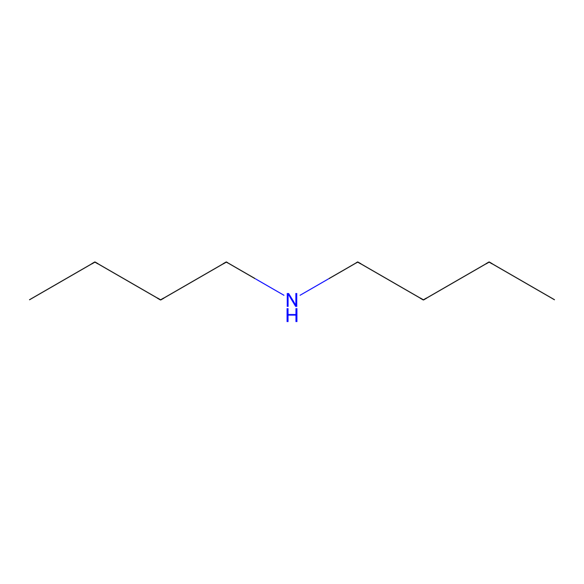 Dibutylamine molecular structure, CAS 111-92-2
