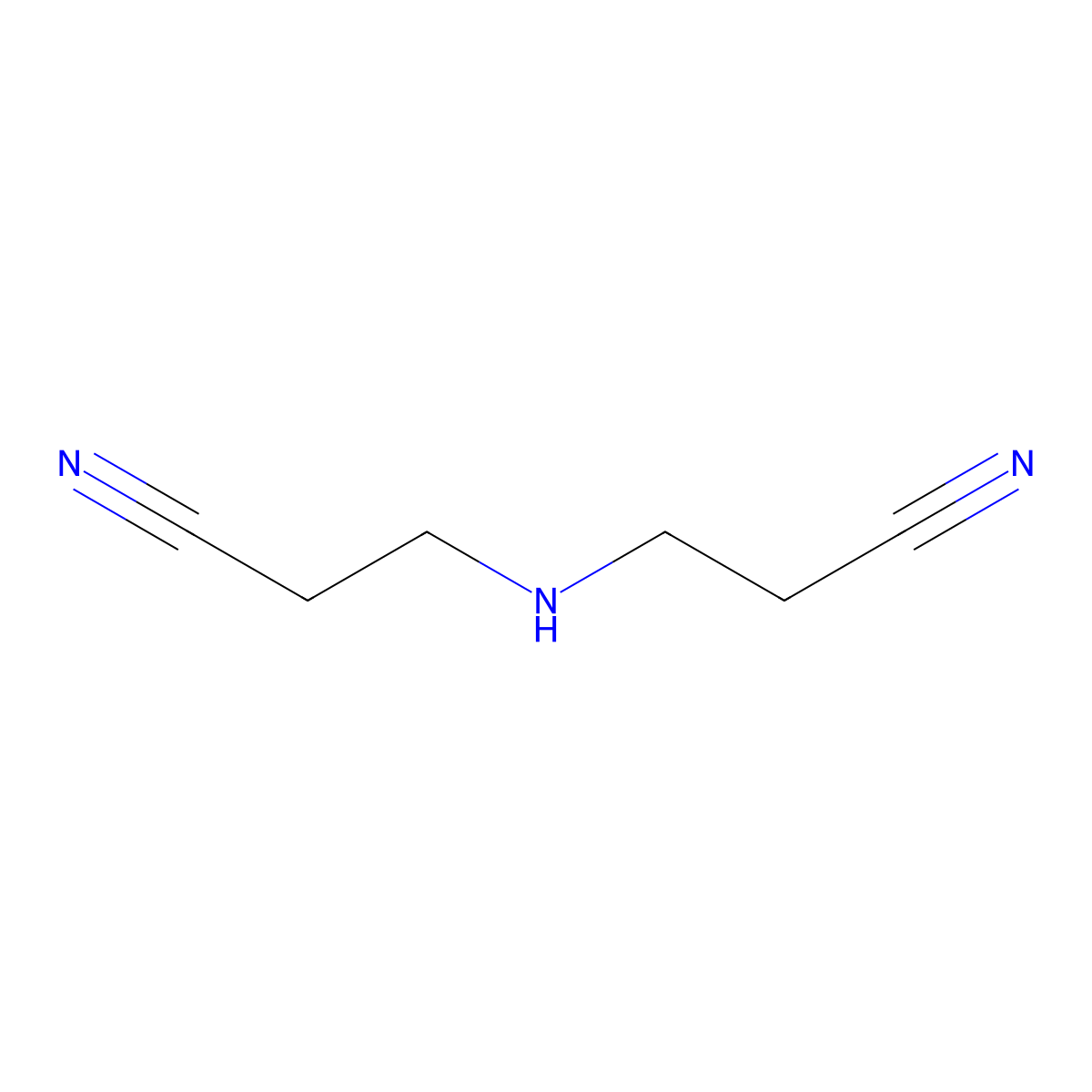 3,3'-Iminodipropionitrile molecular structure, CAS 111-94-4