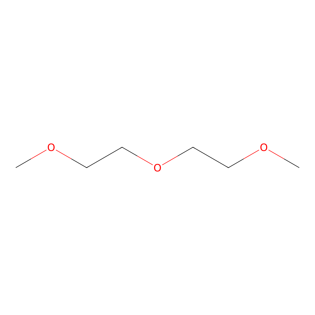 Diglyme molecular structure, CAS 111-96-6