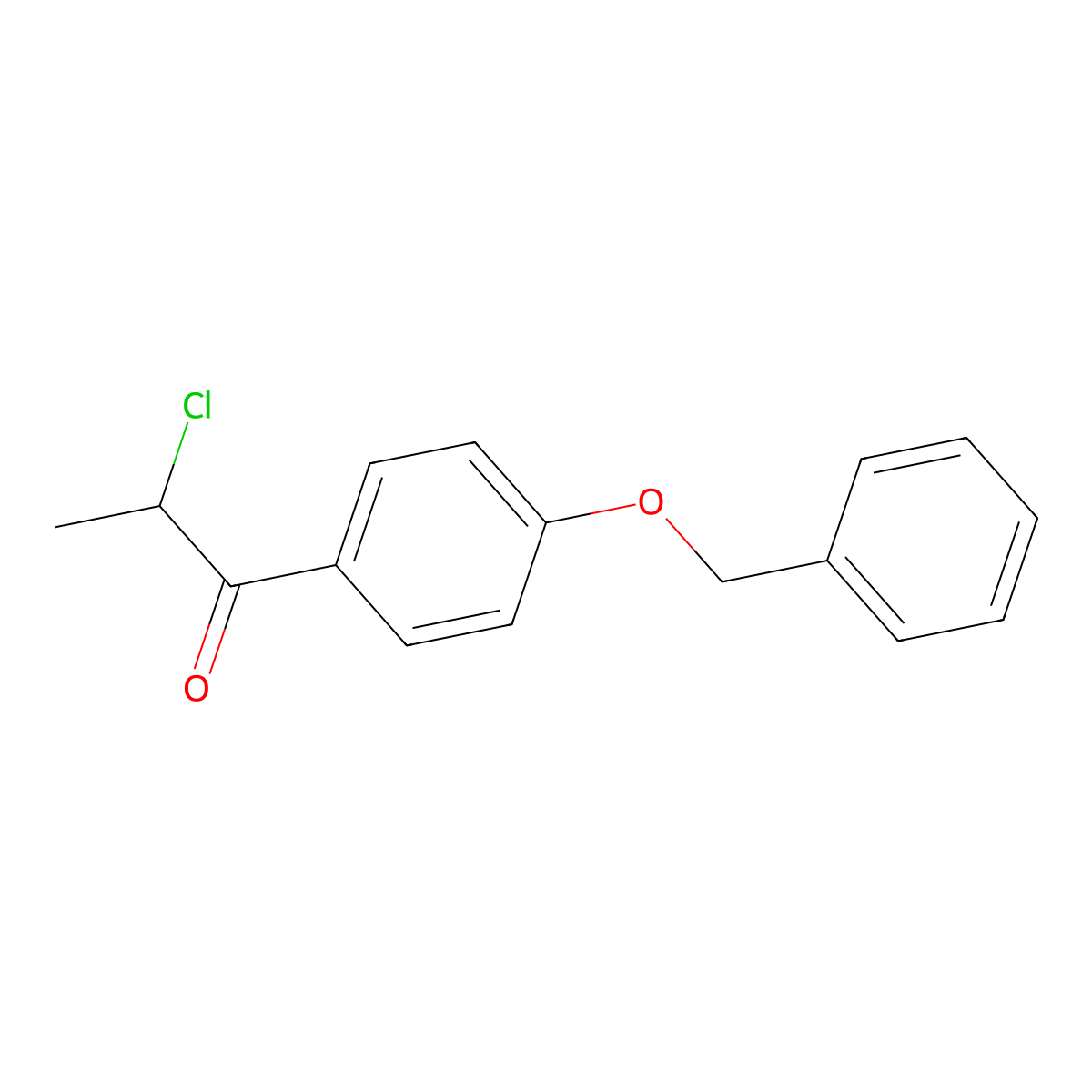 1-Propanone, 2-chloro-1-[4-(phenylmethoxy)phenyl]- molecular structure, CAS 111000-54-5