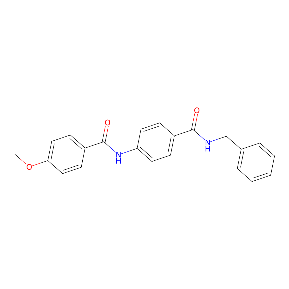 N-benzyl-4-[(4-methoxybenzoyl)amino]benzamide molecular structure, CAS 111008-49-2
