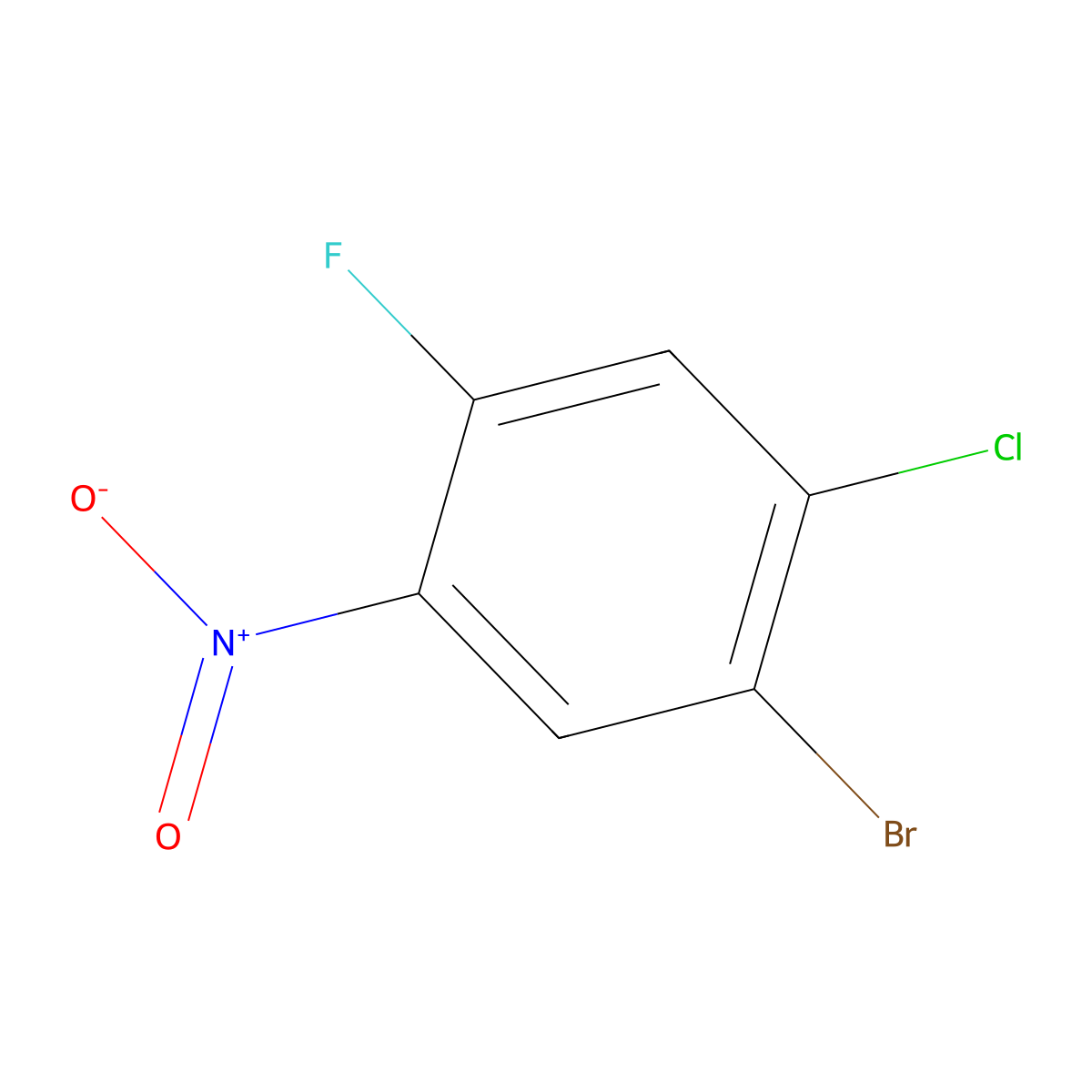 1-Bromo-2-chloro-4-fluoro-5-nitrobenzene molecular structure, CAS 111010-08-3