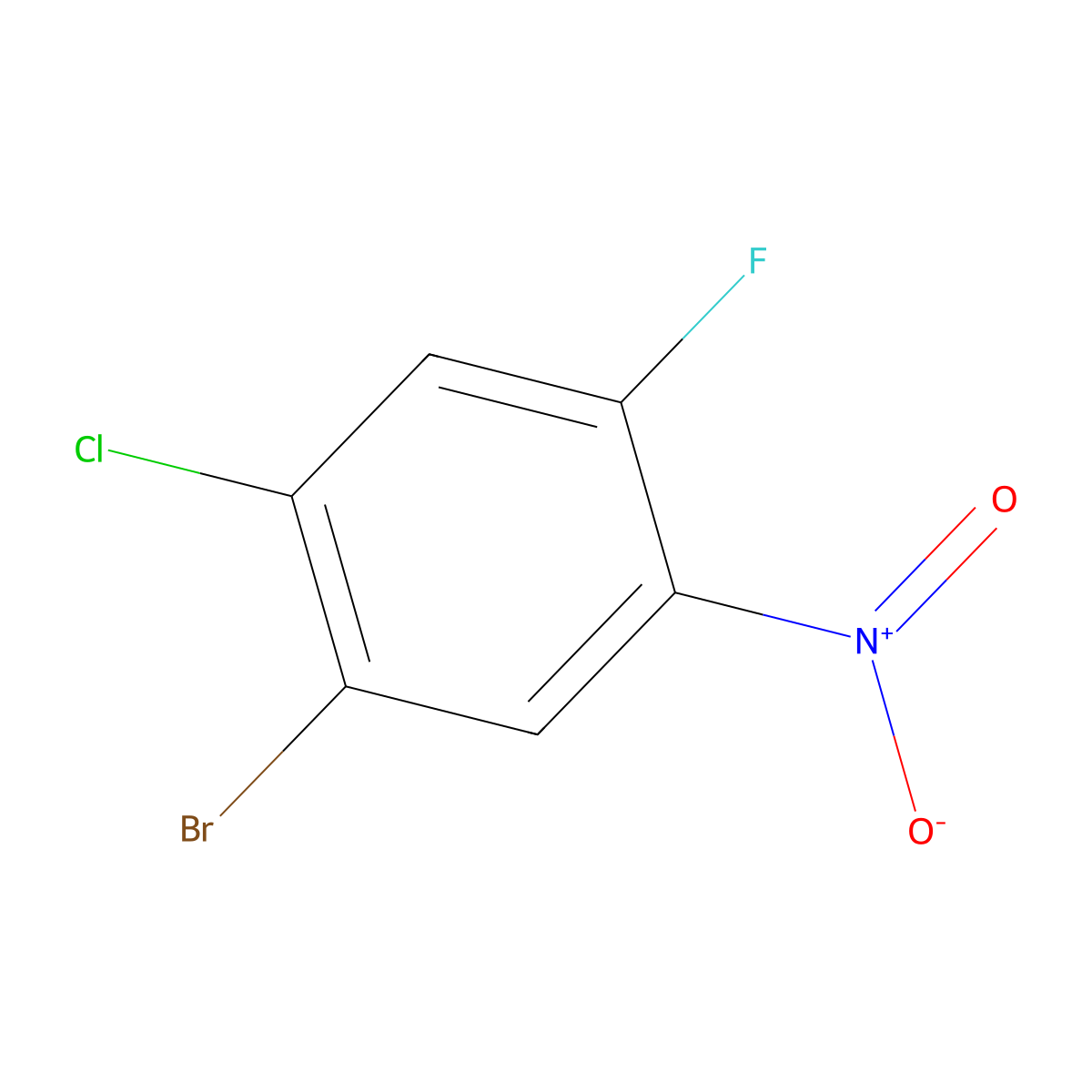 1-Bromo-2-chloro-4-fluoro-5-nitrobenzene molecular structure, CAS 111010-08-3