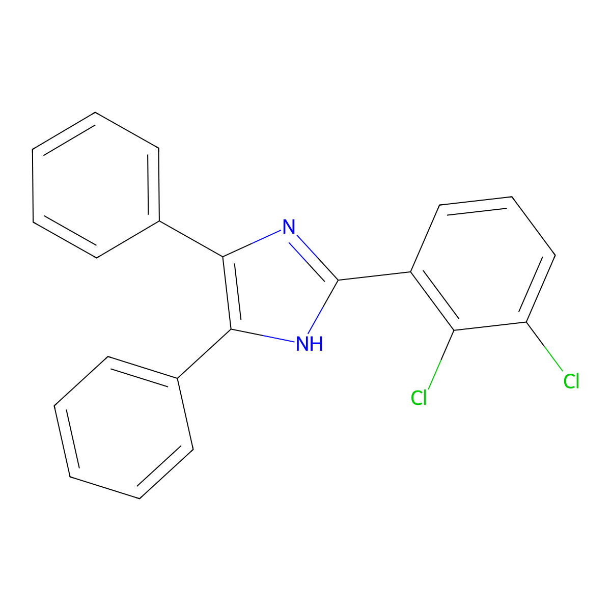 2-(2,3-dichlorophenyl)-4,5-diphenyl-1H-imidazole molecular structure, CAS 111010-89-0