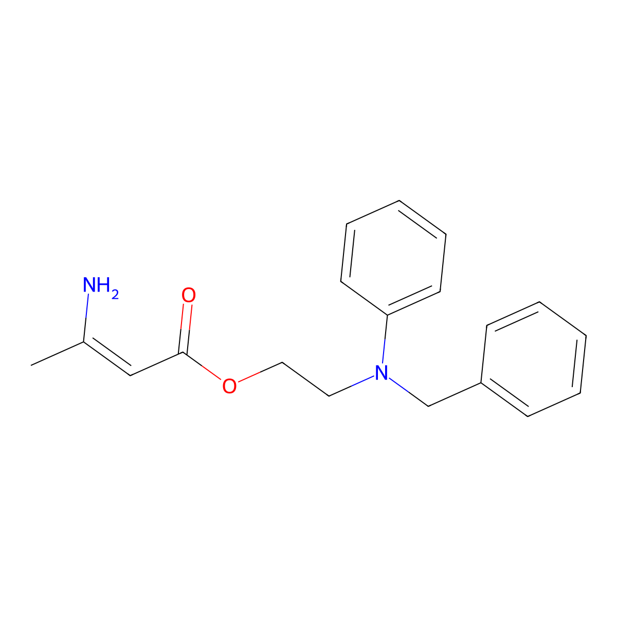 2-[Benzyl(phenyl)amino]ethyl 3-aminobut-2-enoate molecular structure, CAS 111011-79-1