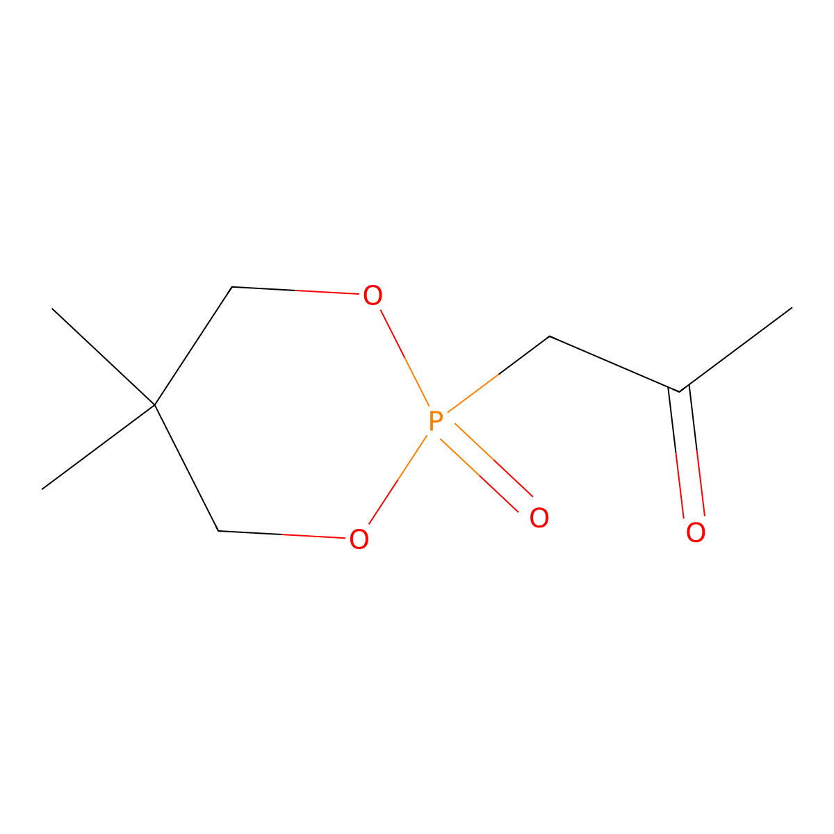 2-Acetonyl-5,5-dimethyl-2-oxo-1,3,2-dioxaphosphorinane molecular structure, CAS 111011-80-4