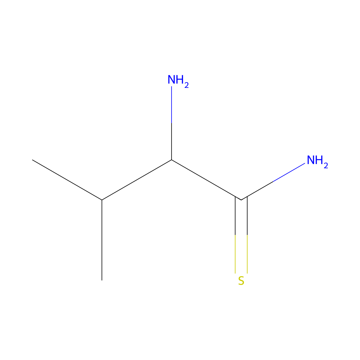 2-Amino-3-methylbutanethioamide molecular structure, CAS 111013-83-3