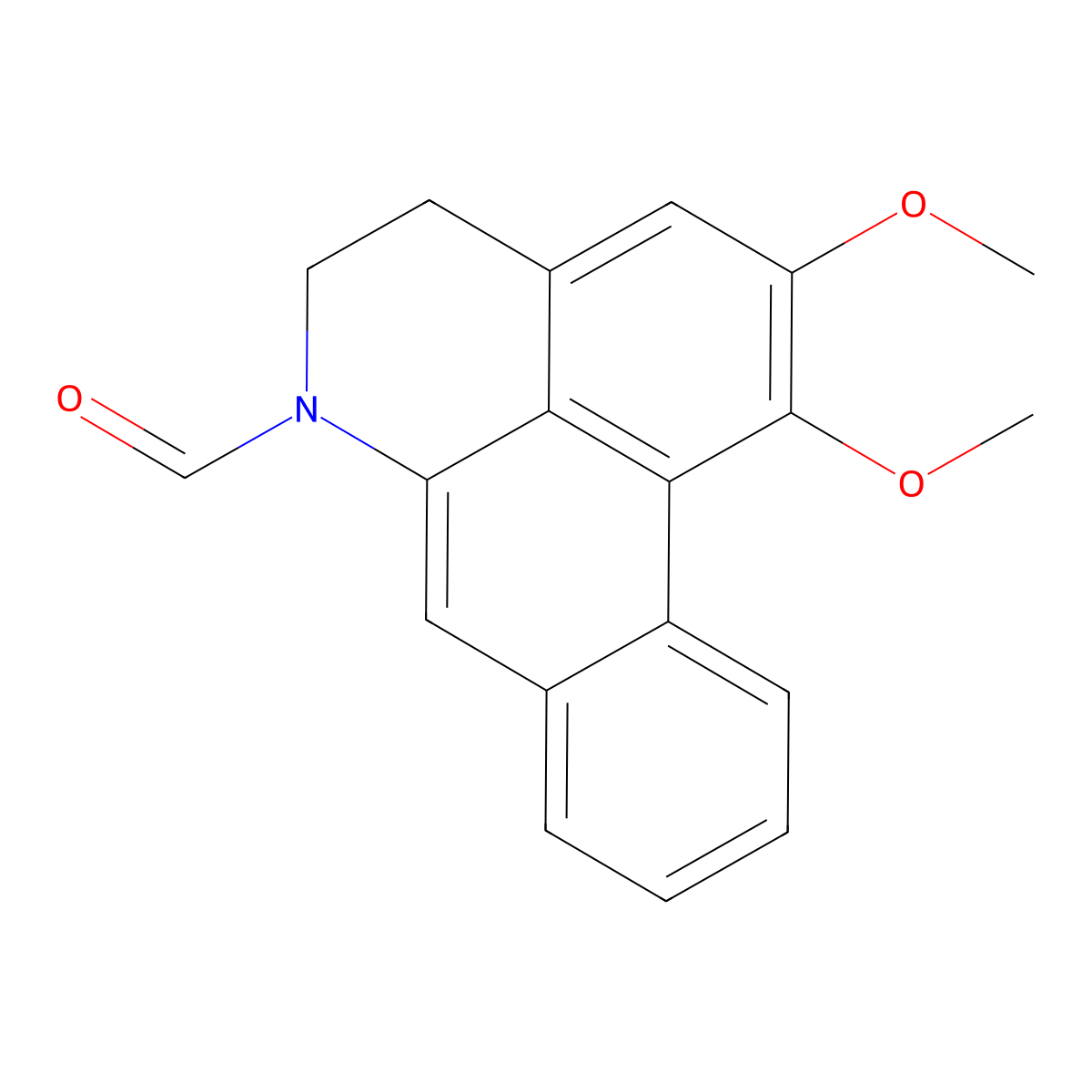N-demethyl-N-formyldehydronuciferine molecular structure, CAS 111017-06-2