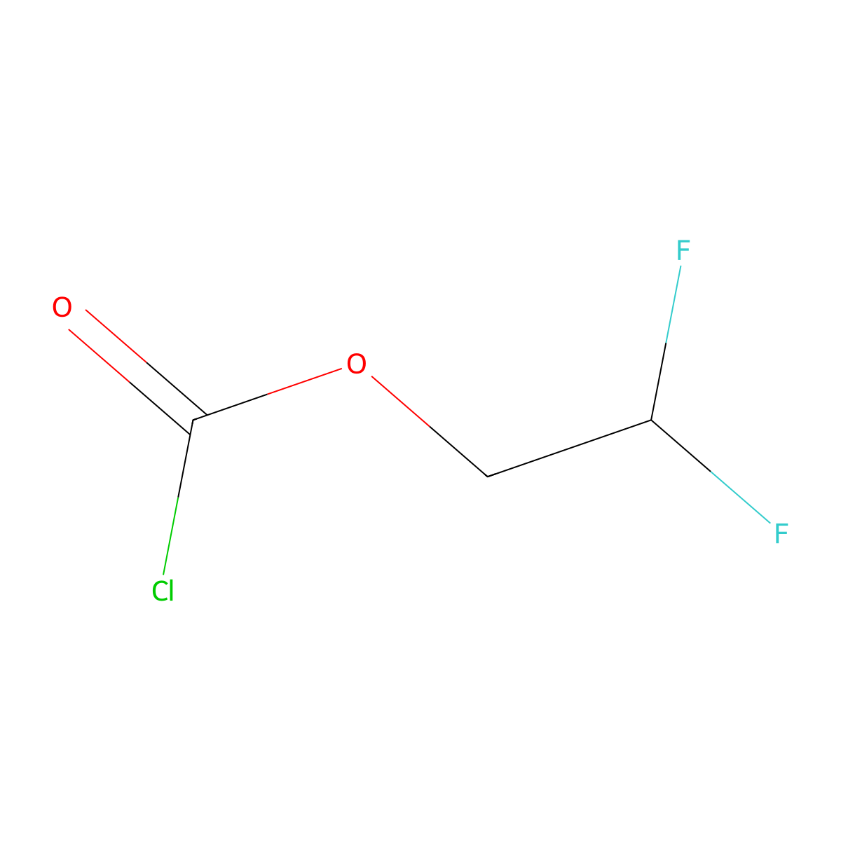 2,2-Difluoroethyl chloroformate molecular structure, CAS 111022-16-3