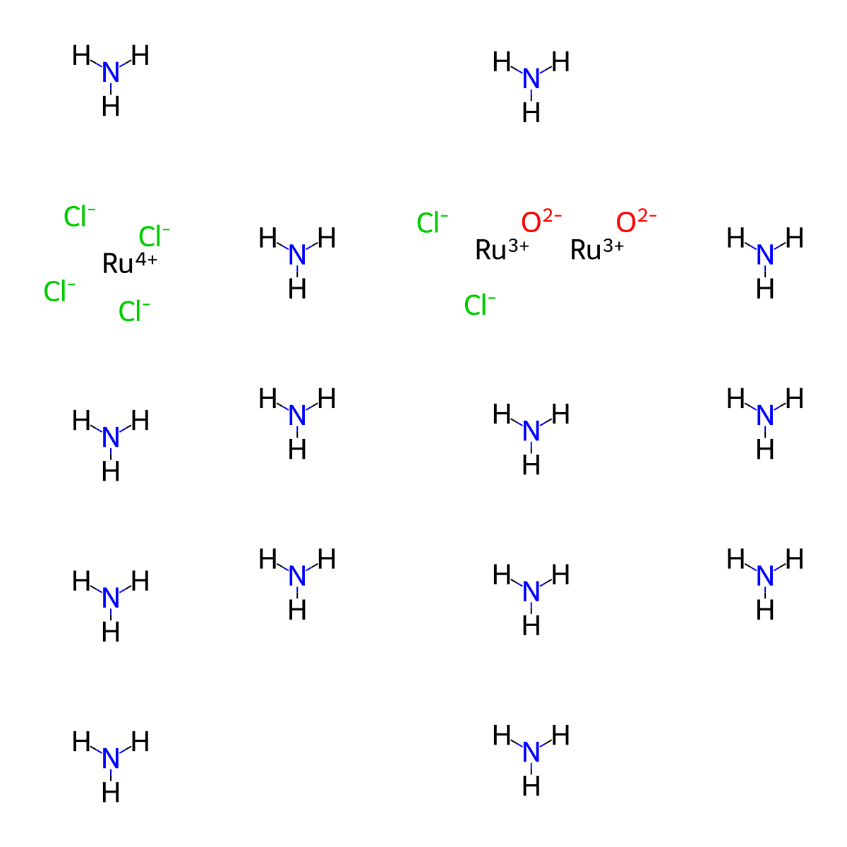 Ruthenium Red , Ruthenium red molecular structure, CAS 11103-72-3