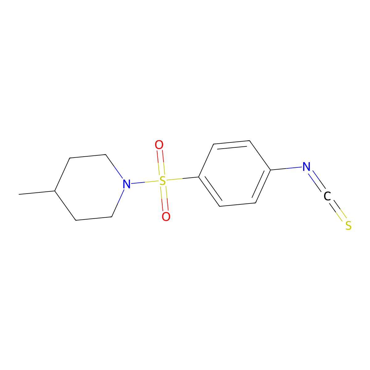 1-[(4-Isothiocyanatophenyl)sulfonyl]-4-methylpiperidine molecular structure, CAS 111032-36-1