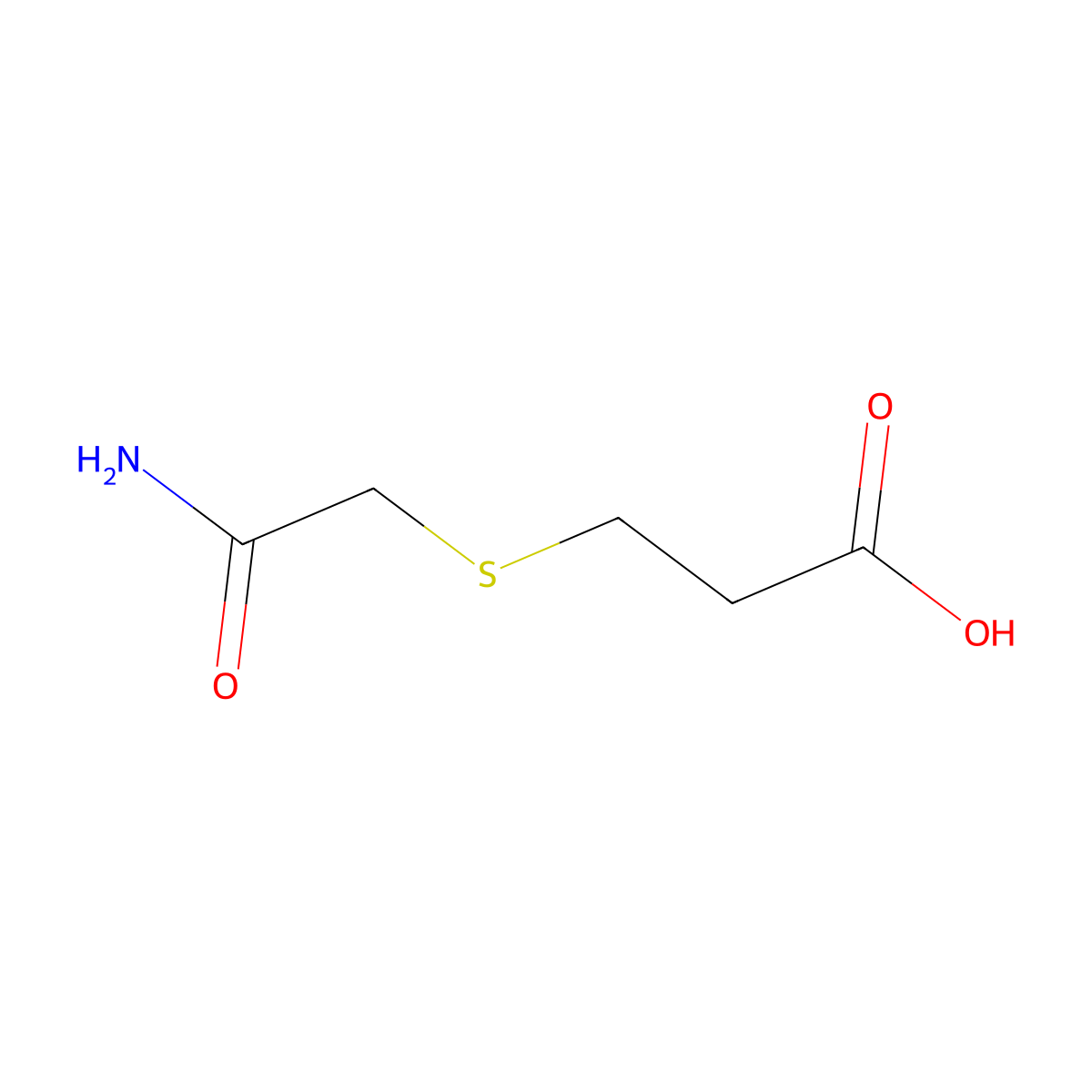 3-[(Carbamoylmethyl)sulfanyl]propanoic acid molecular structure, CAS 111035-51-9