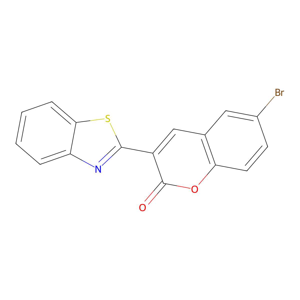 3-(1,3-benzothiazol-2-yl)-6-bromo-2H-chromen-2-one molecular structure, CAS 111036-38-5