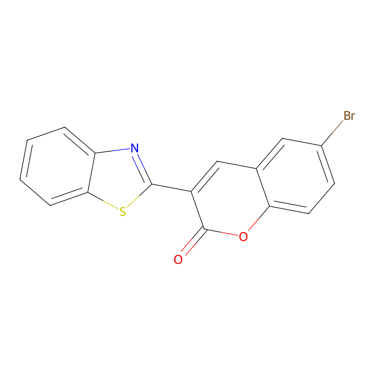 3-(1,3-benzothiazol-2-yl)-6-bromo-2H-chromen-2-one molecular structure, CAS 111036-38-5