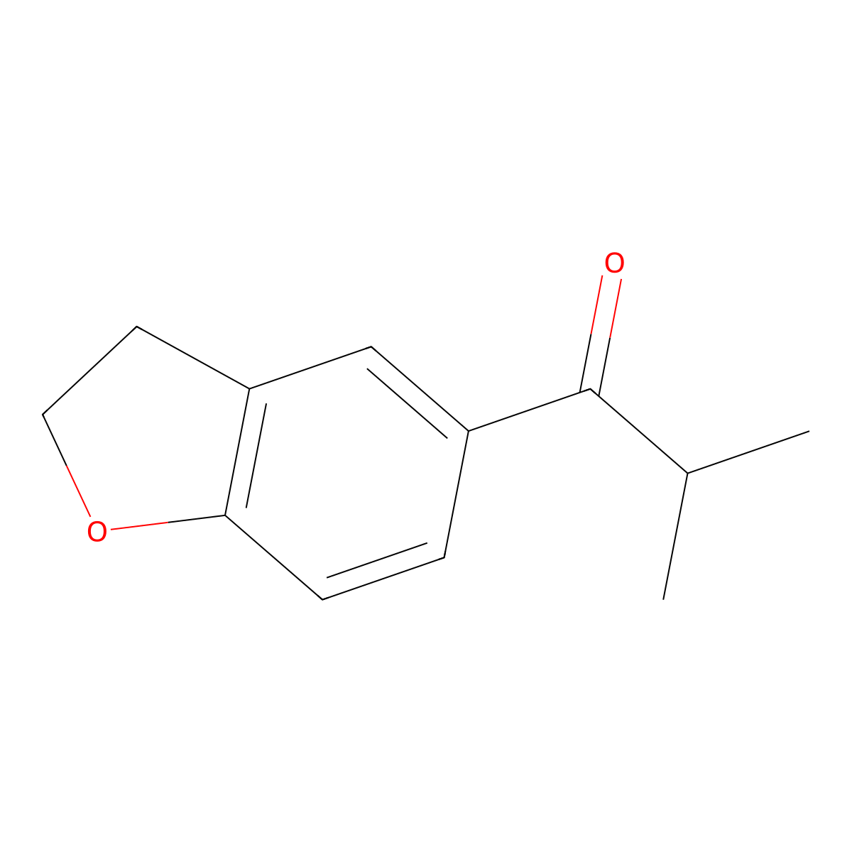 1-(2,3-Dihydro-1-benzofuran-5-yl)-2-methylpropan-1-one molecular structure, CAS 111038-58-5