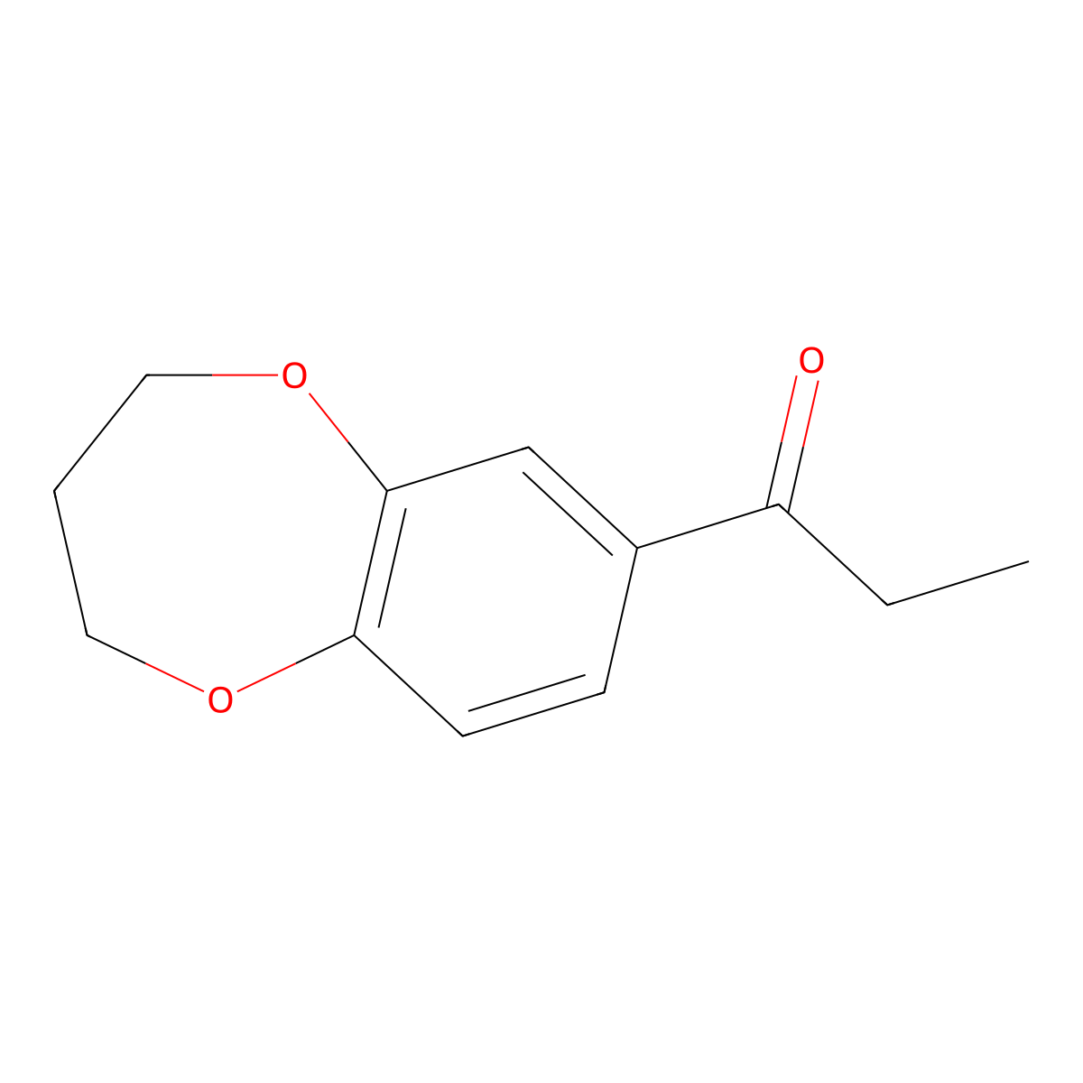 1-Propanone, 1-(3,4-dihydro-2H-1,5-benzodioxepin-7-yl)- molecular structure, CAS 111038-94-9