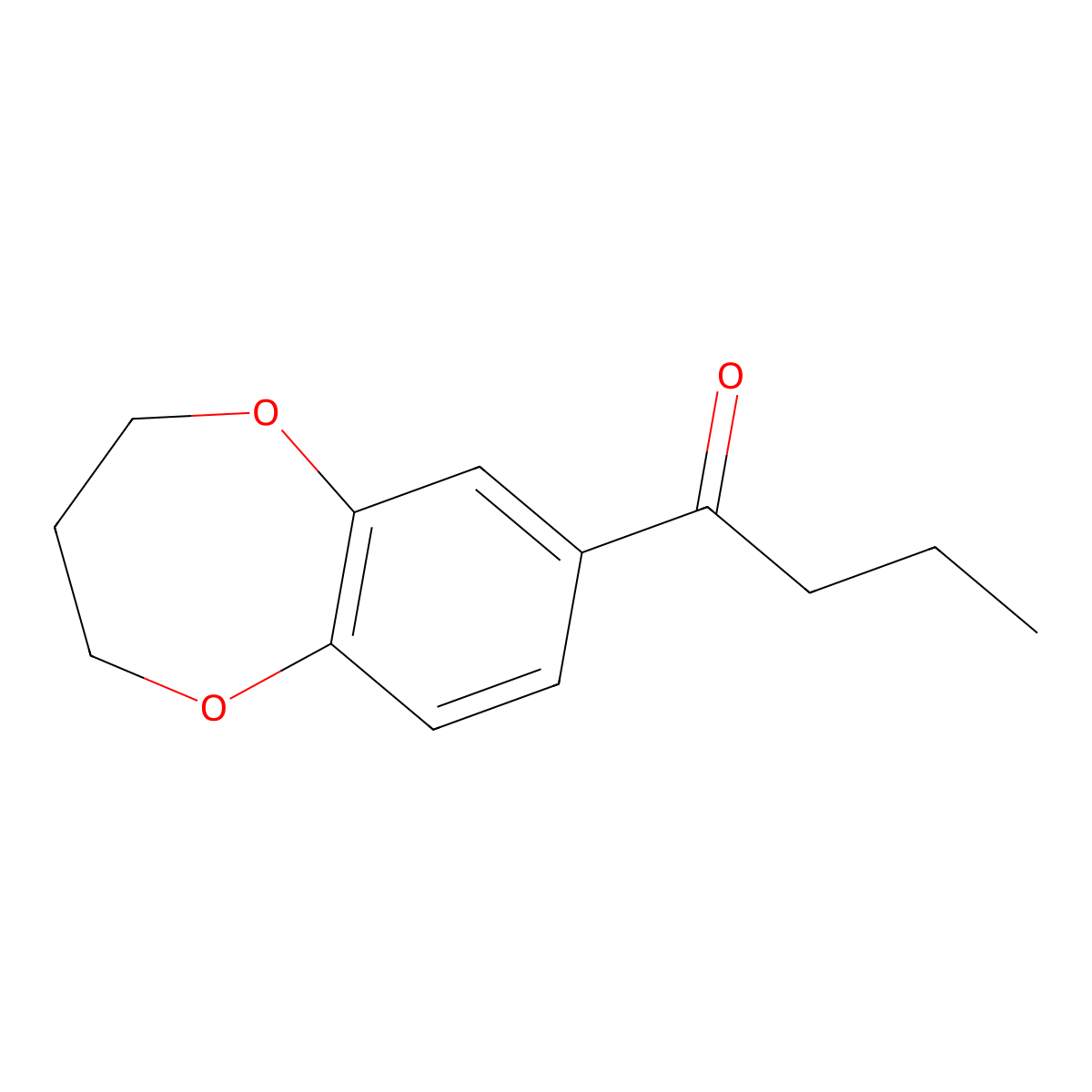 1-Butanone, 1-(3,4-dihydro-2H-1,5-benzodioxepin-7-yl)- molecular structure, CAS 111038-95-0