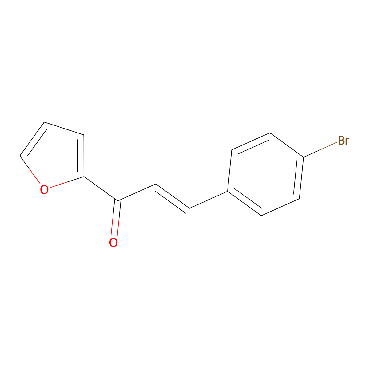 3-(4-Bromophenyl)-1-(2-furyl)prop-2-en-1-one molecular structure, CAS 111042-58-1