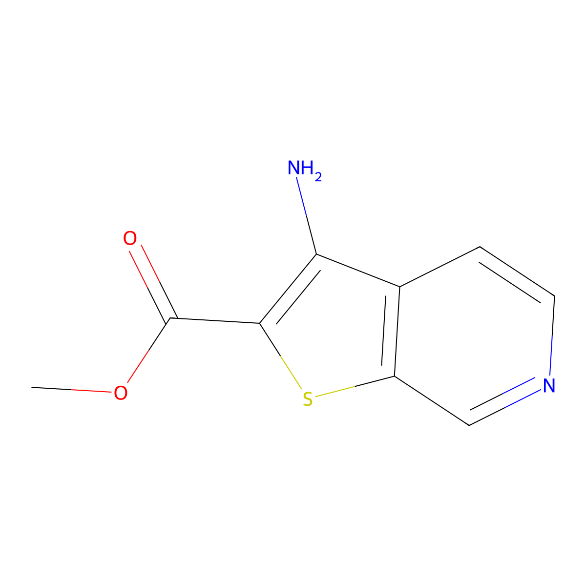 Methyl 3-aminothieno[2,3-c]pyridine-2-carboxylate molecular structure, CAS 111042-91-2