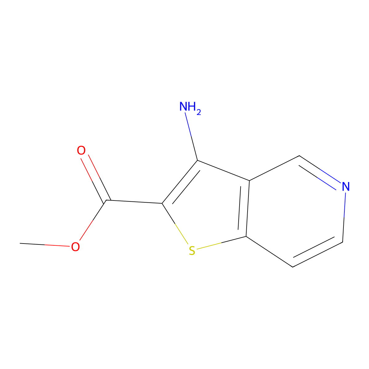 Methyl 3-aminothieno[3,2-c]pyridine-2-carboxylate molecular structure, CAS 111042-92-3