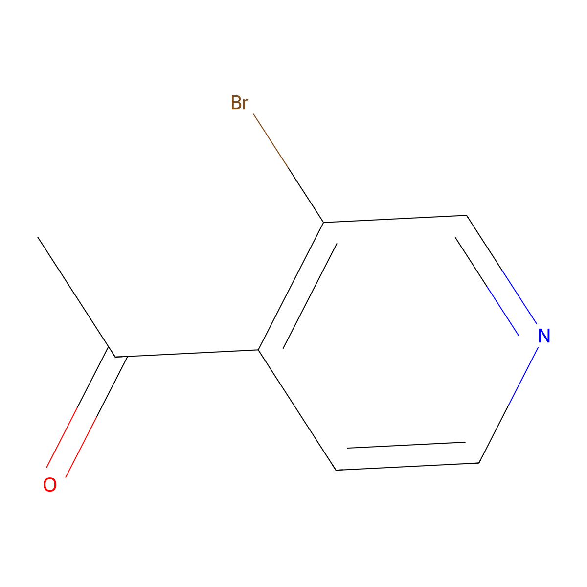 1-(3-Bromopyridin-4-yl)ethan-1-one molecular structure, CAS 111043-06-2