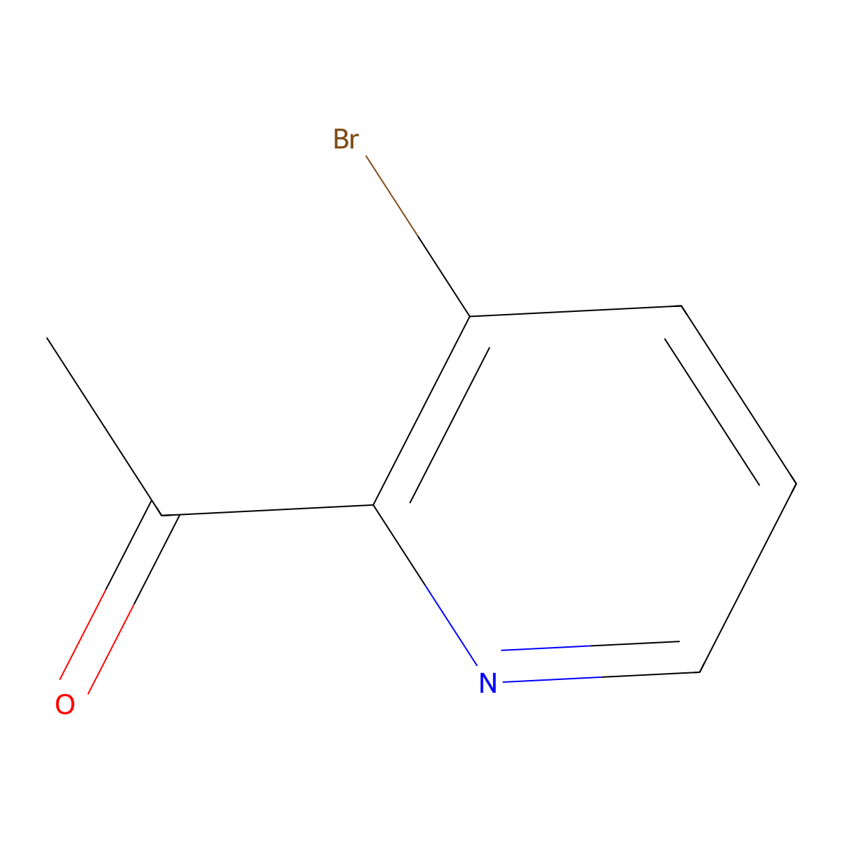 1-(3-Bromopyridin-2-yl)ethan-1-one molecular structure, CAS 111043-09-5