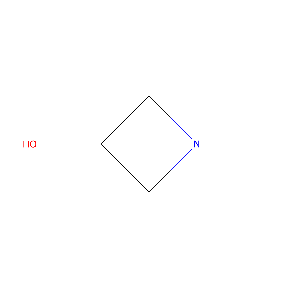 1-Methylazetidin-3-ol molecular structure, CAS 111043-48-2