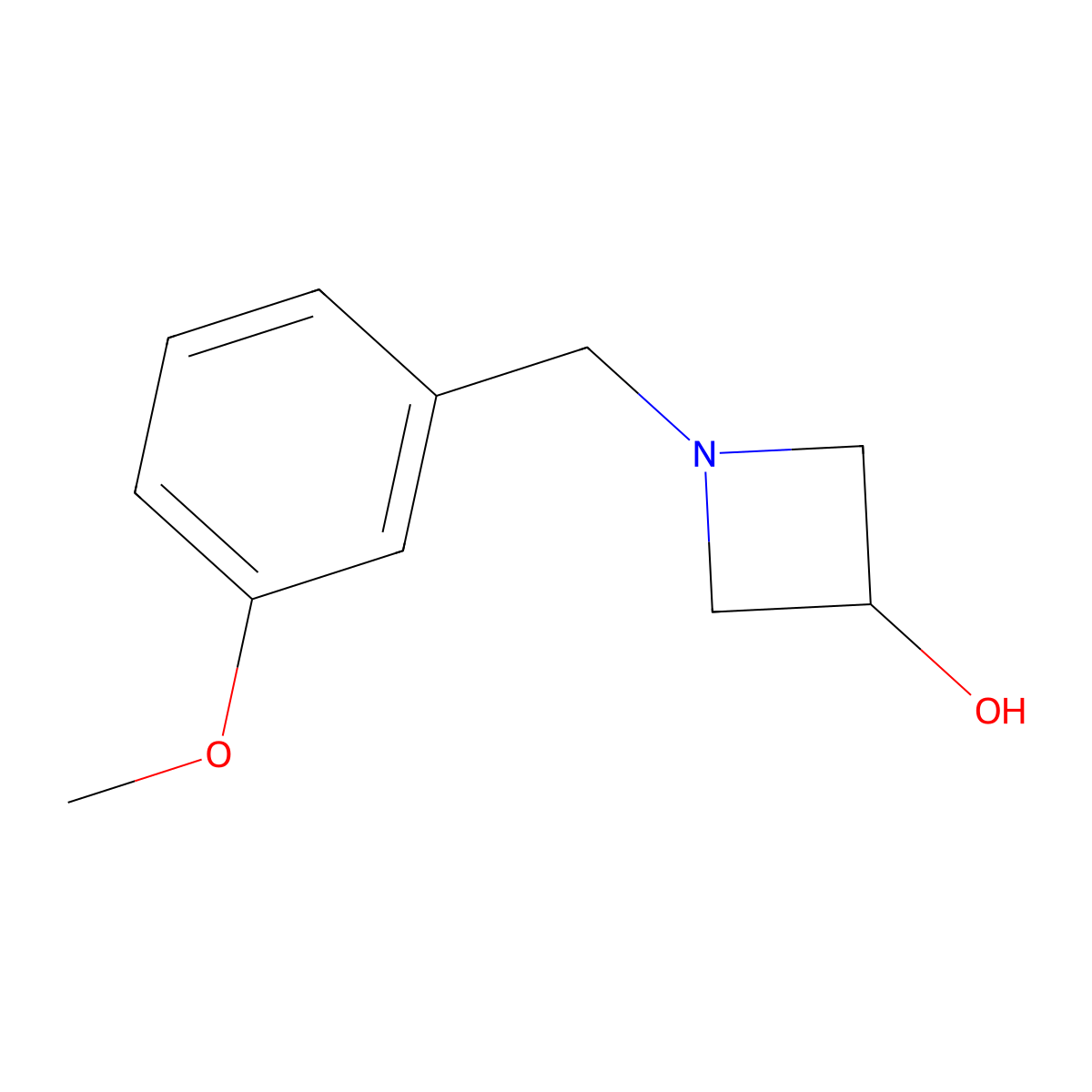 1-[(3-Methoxyphenyl)methyl]azetidin-3-ol molecular structure, CAS 111043-53-9