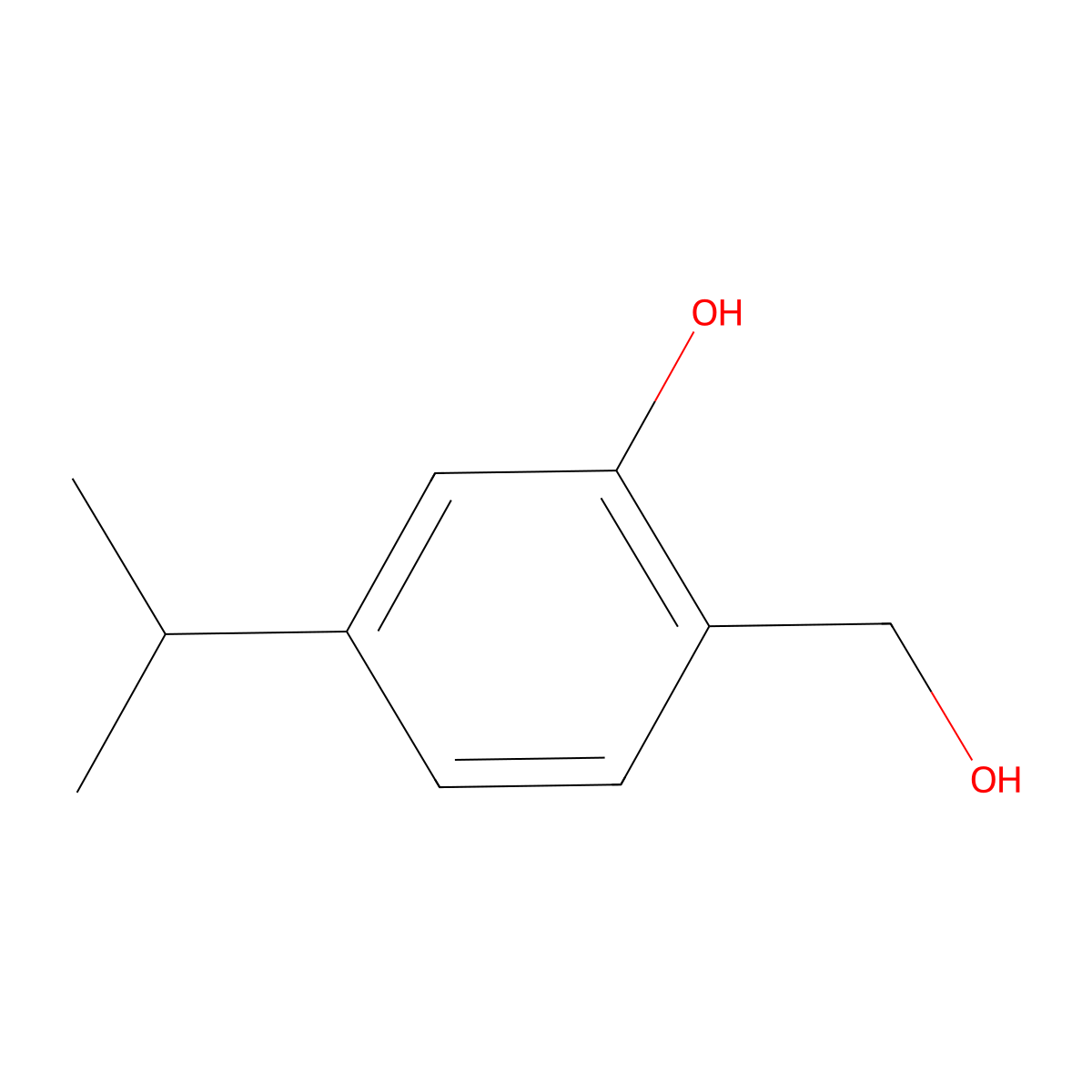 2-(Hydroxymethyl)-5-(propan-2-yl)phenol molecular structure, CAS 111044-81-6