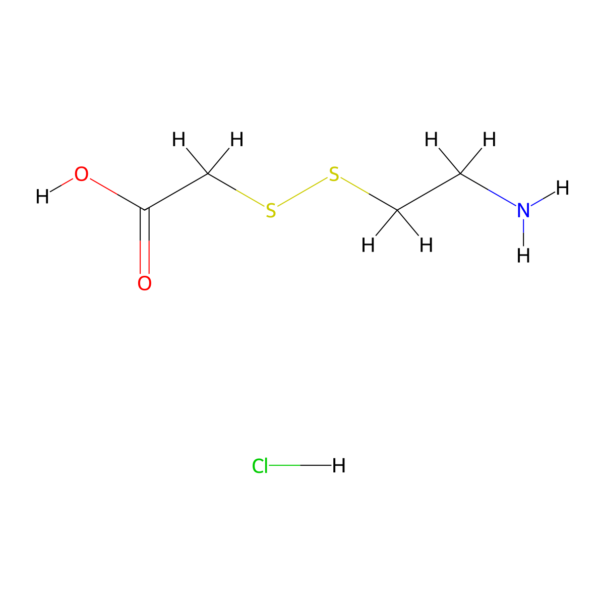 2-(2-Aminoethyldisulfanyl)acetic acid;hydrochloride molecular structure, CAS 111047-49-5