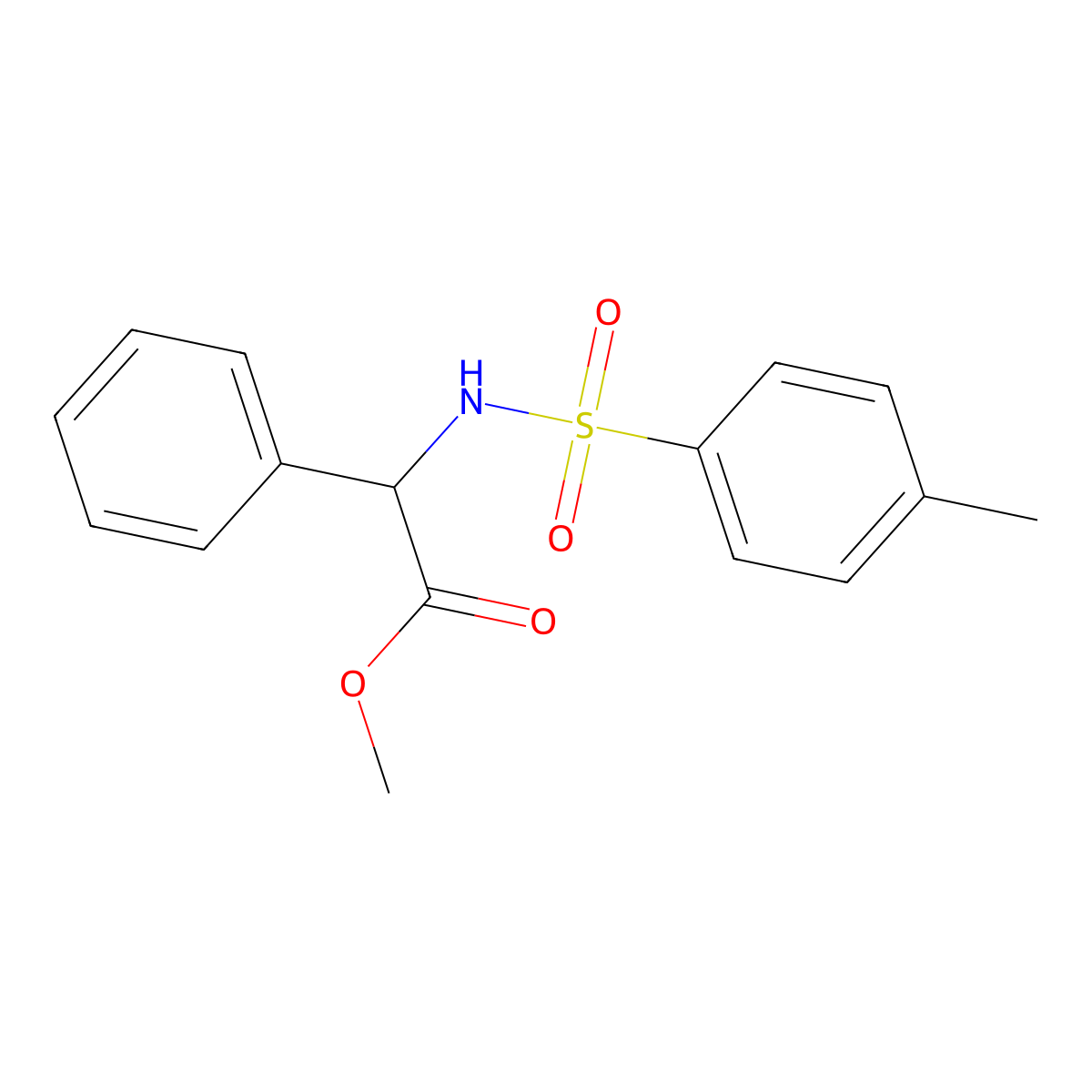 (R)-Phenyl-(toluene-4-sulfonylamino)-acetic acid methyl ester molecular structure, CAS 111047-53-1