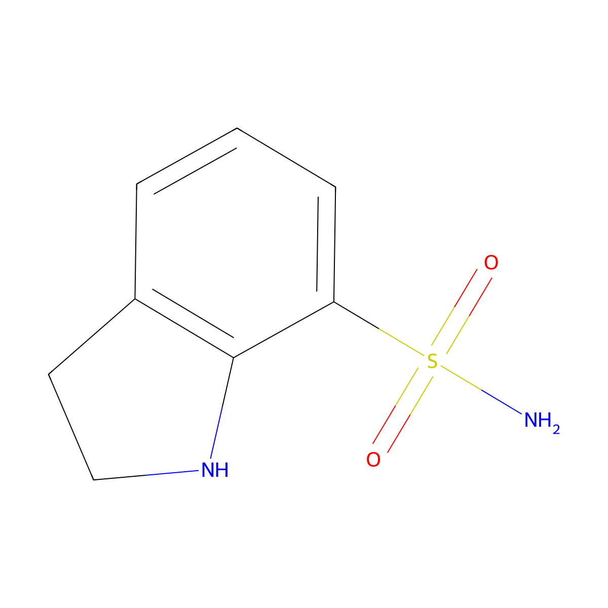 2,3-Dihydro-1H-indole-7-sulfonamide molecular structure, CAS 111048-65-8