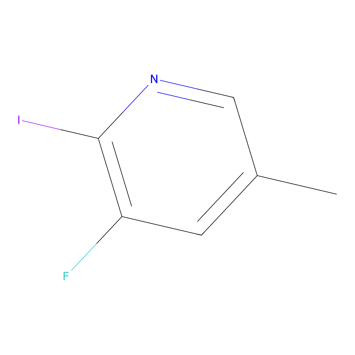 3-Fluoro-2-iodo-5-methylpyridine molecular structure, CAS 1110540-18-5
