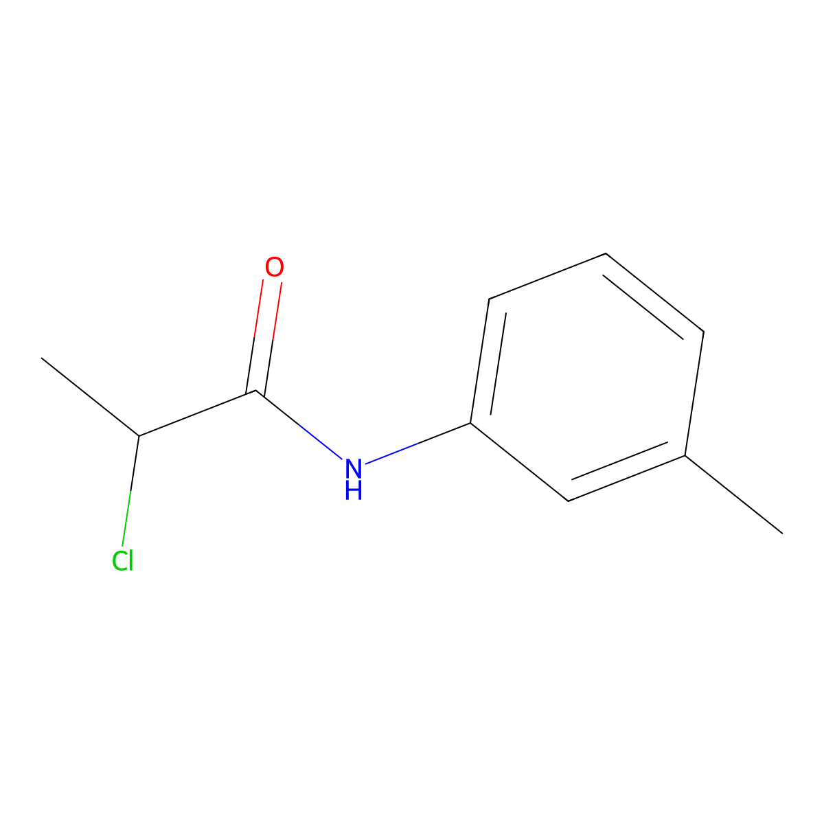 2-chloro-N-(3-methylphenyl)propanamide molecular structure, CAS 111057-88-6