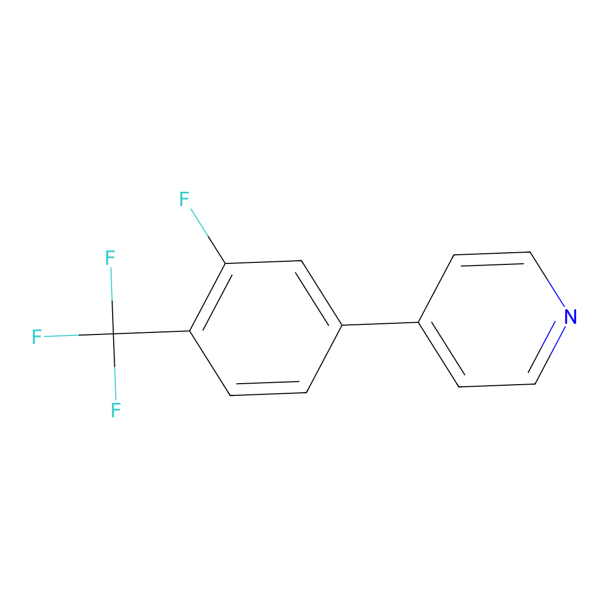 4-(3-Fluoro-4-(trifluoromethyl)phenyl)pyridine molecular structure, CAS 1110656-23-9
