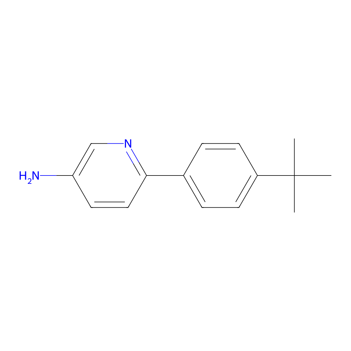 6-[4-(1,1-Dimethylethyl)phenyl]-3-pyridinamine molecular structure, CAS 1110656-27-3