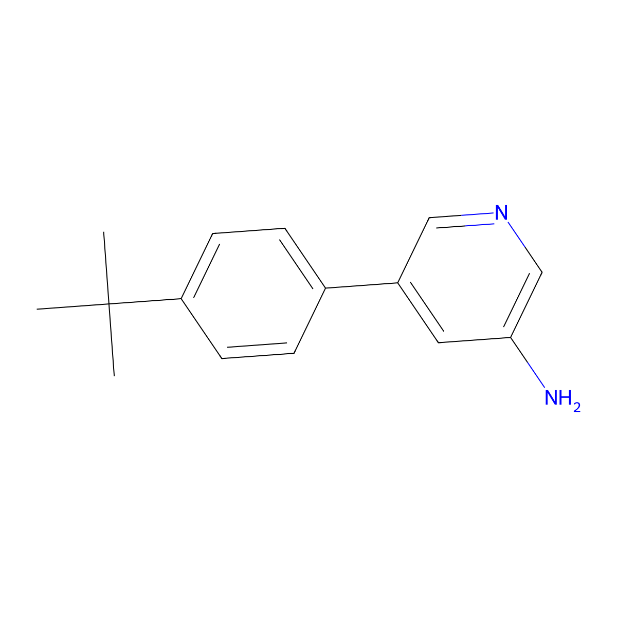 5-(4-(Tert-butyl)phenyl)pyridin-3-amine molecular structure, CAS 1110656-28-4