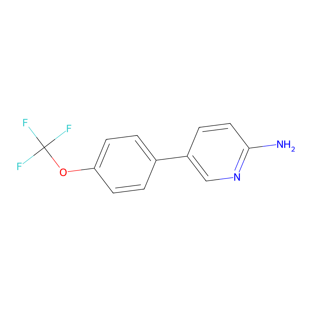 2-Amino-5-(4-trifluoromethoxyphenyl)pyridine molecular structure, CAS 1110656-38-6