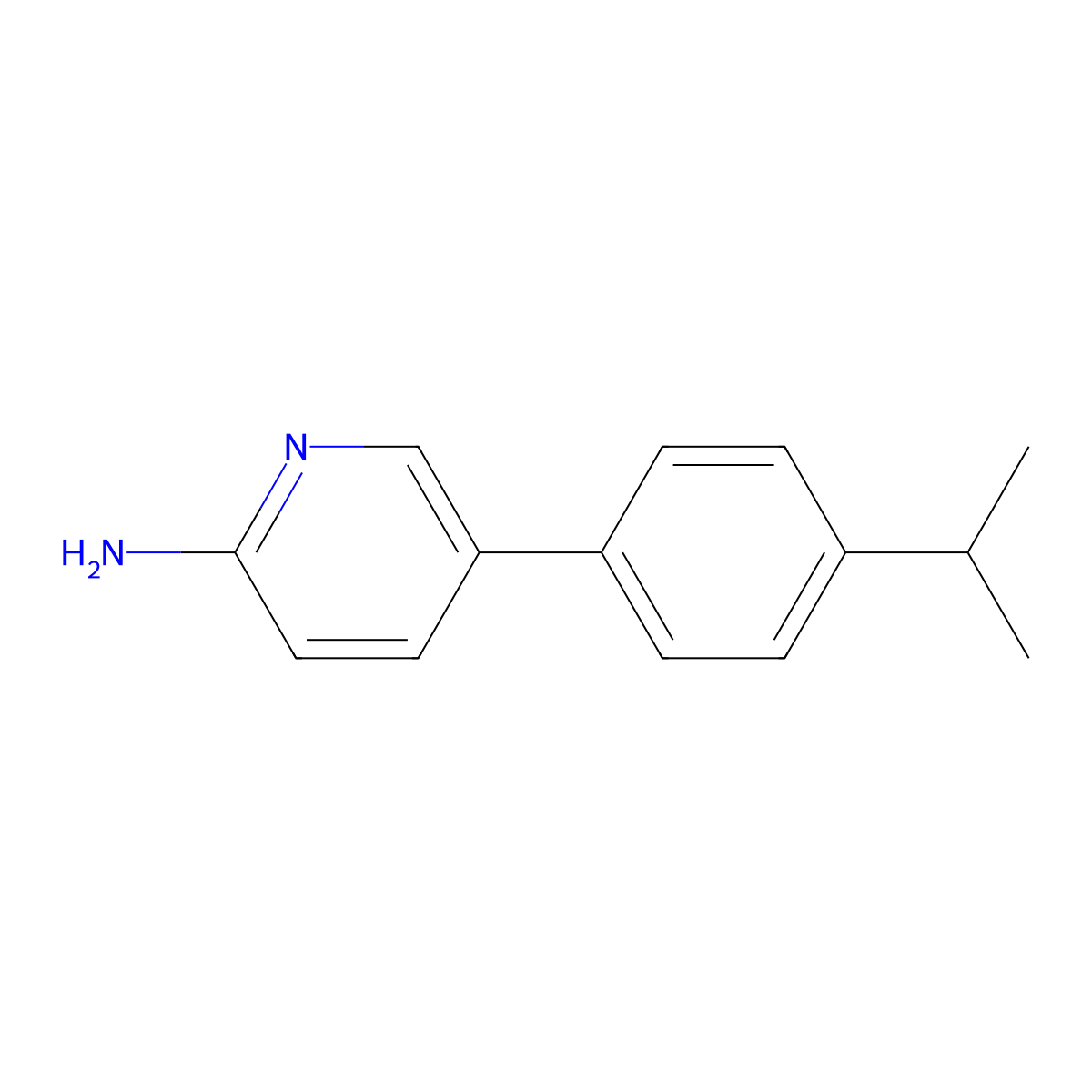 5-[4-(1-Methylethyl)phenyl]-2-pyridinamine molecular structure, CAS 1110656-39-7
