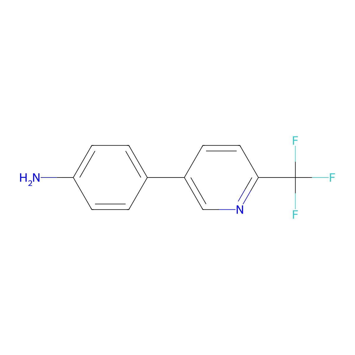 4-(6-(Trifluoromethyl)pyridin-3-yl)aniline molecular structure, CAS 1110656-58-0