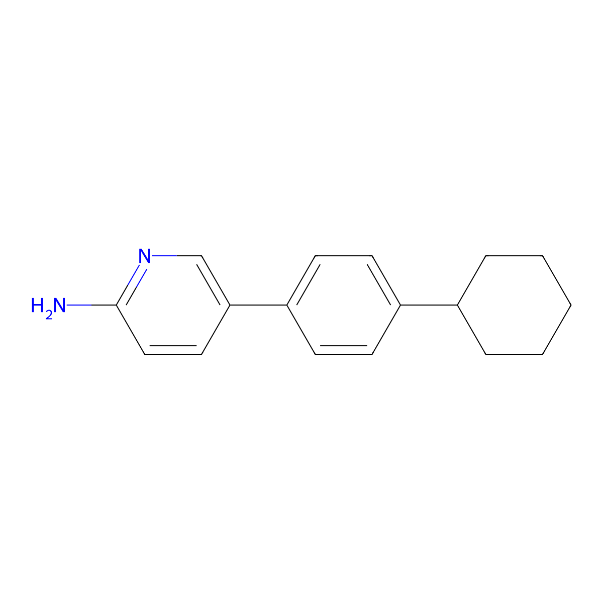 5-(4-Cyclohexylphenyl)-2-pyridinamine molecular structure, CAS 1110656-81-9