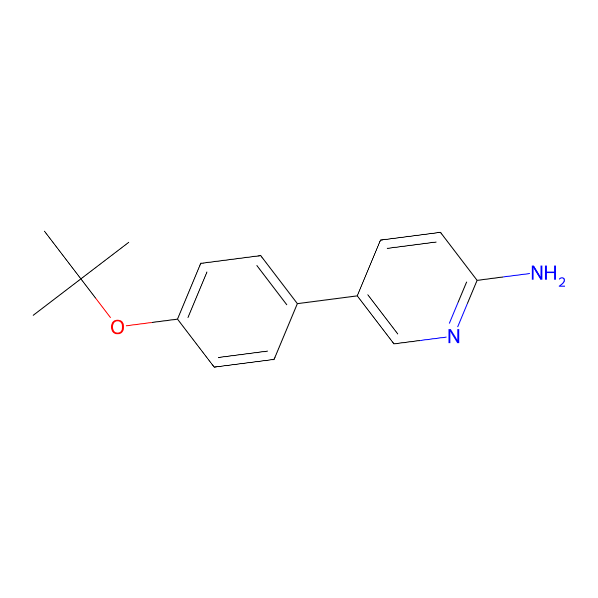 5-[4-(1,1-Dimethylethoxy)phenyl]-2-pyridinamine molecular structure, CAS 1110657-06-1