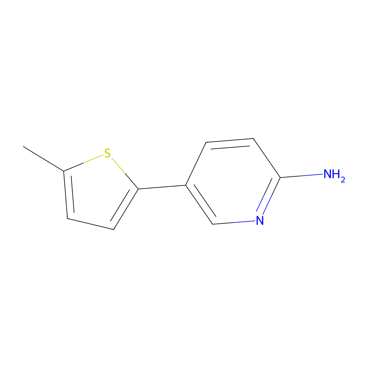 5-(5-Methyl-2-thienyl)-2-pyridinamine molecular structure, CAS 1110657-43-6