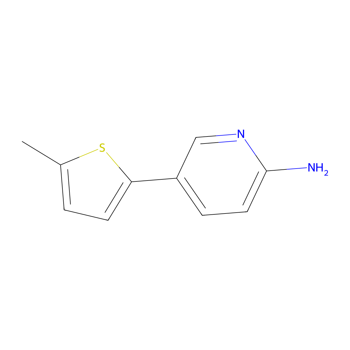 5-(5-Methyl-2-thienyl)-2-pyridinamine molecular structure, CAS 1110657-43-6
